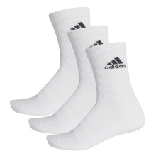 adidas Sport Socks Crew Cushion (foot arch support, fully padded) white - 3 pairs